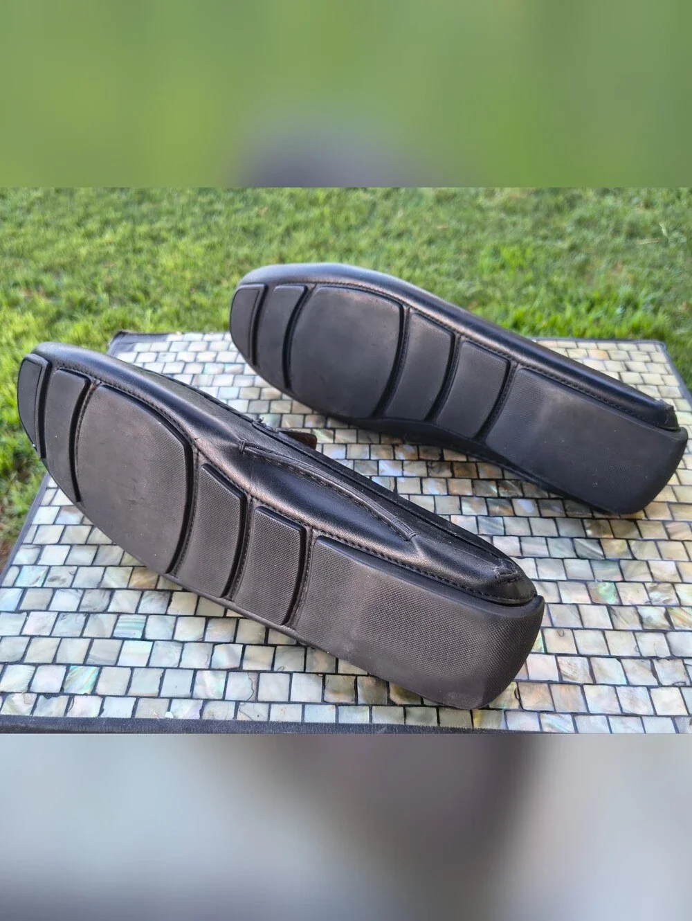 Bally black leather